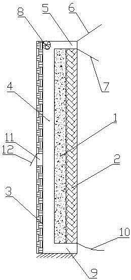 Temperature regulation type building outer wall structure