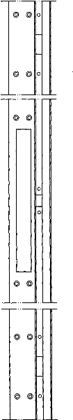 Large-side lock anti-theft door having sectional bar at lateral side of door leaf lock