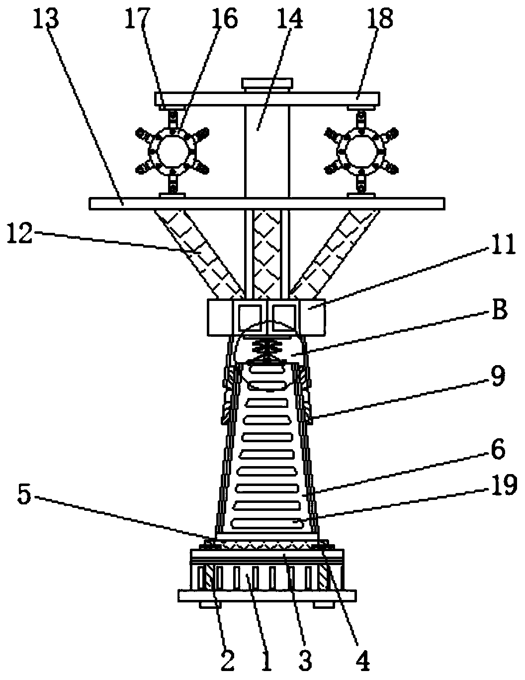 Bundled conductor support device