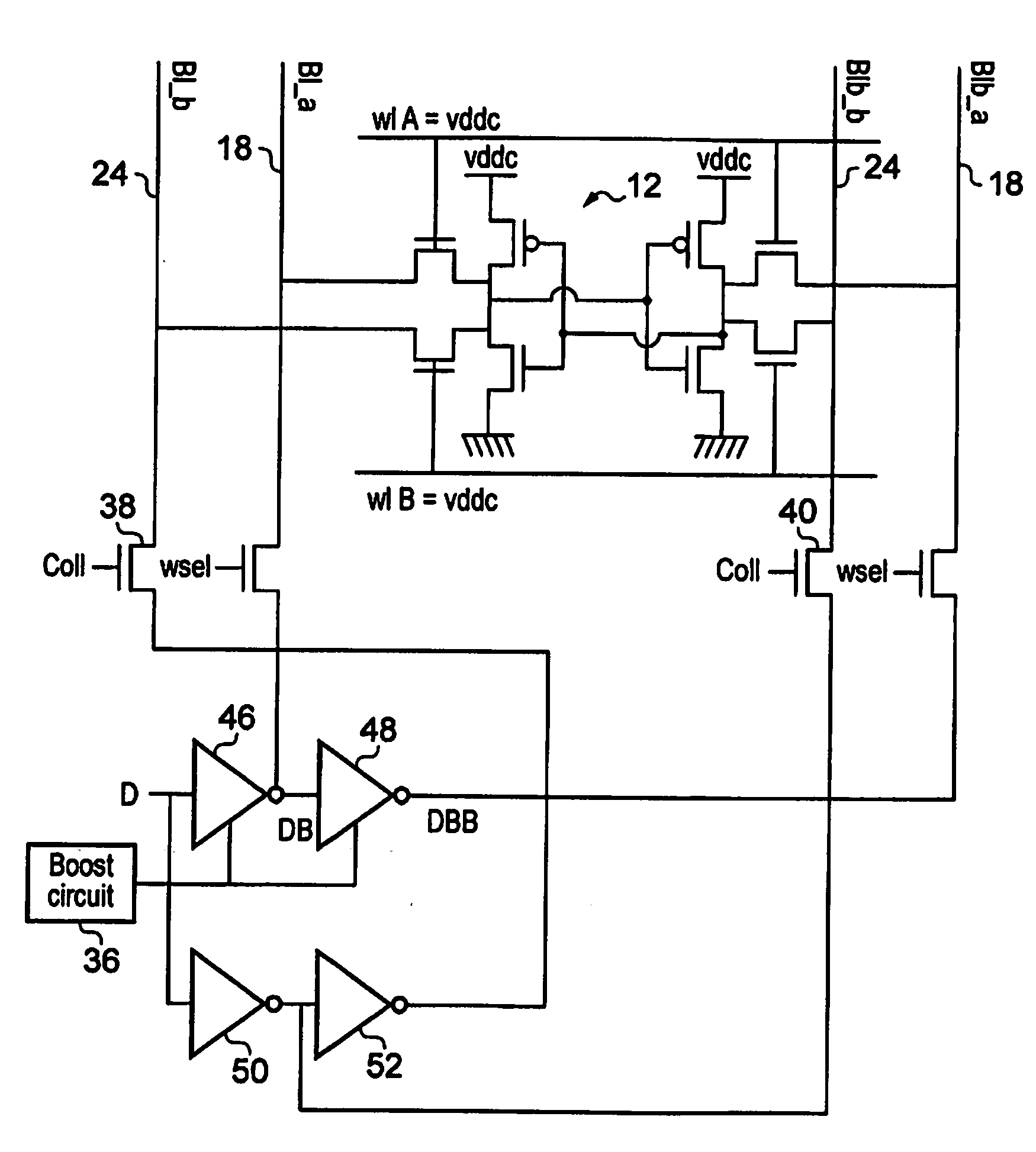 Memory circuitry with write boost and write assist