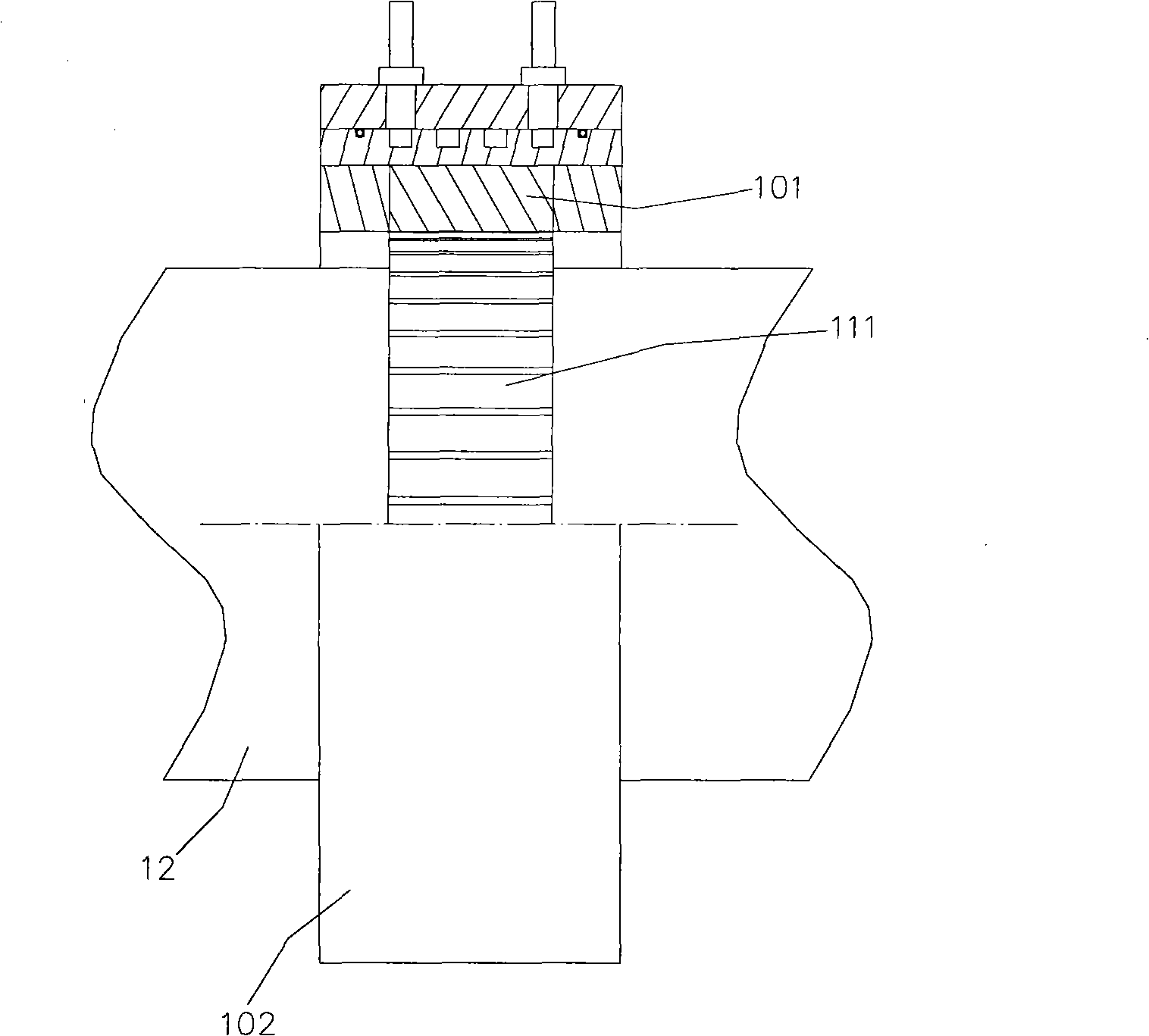 Main shaft remaining gap eliminating construction for direct driving rotary distance motor apparatus