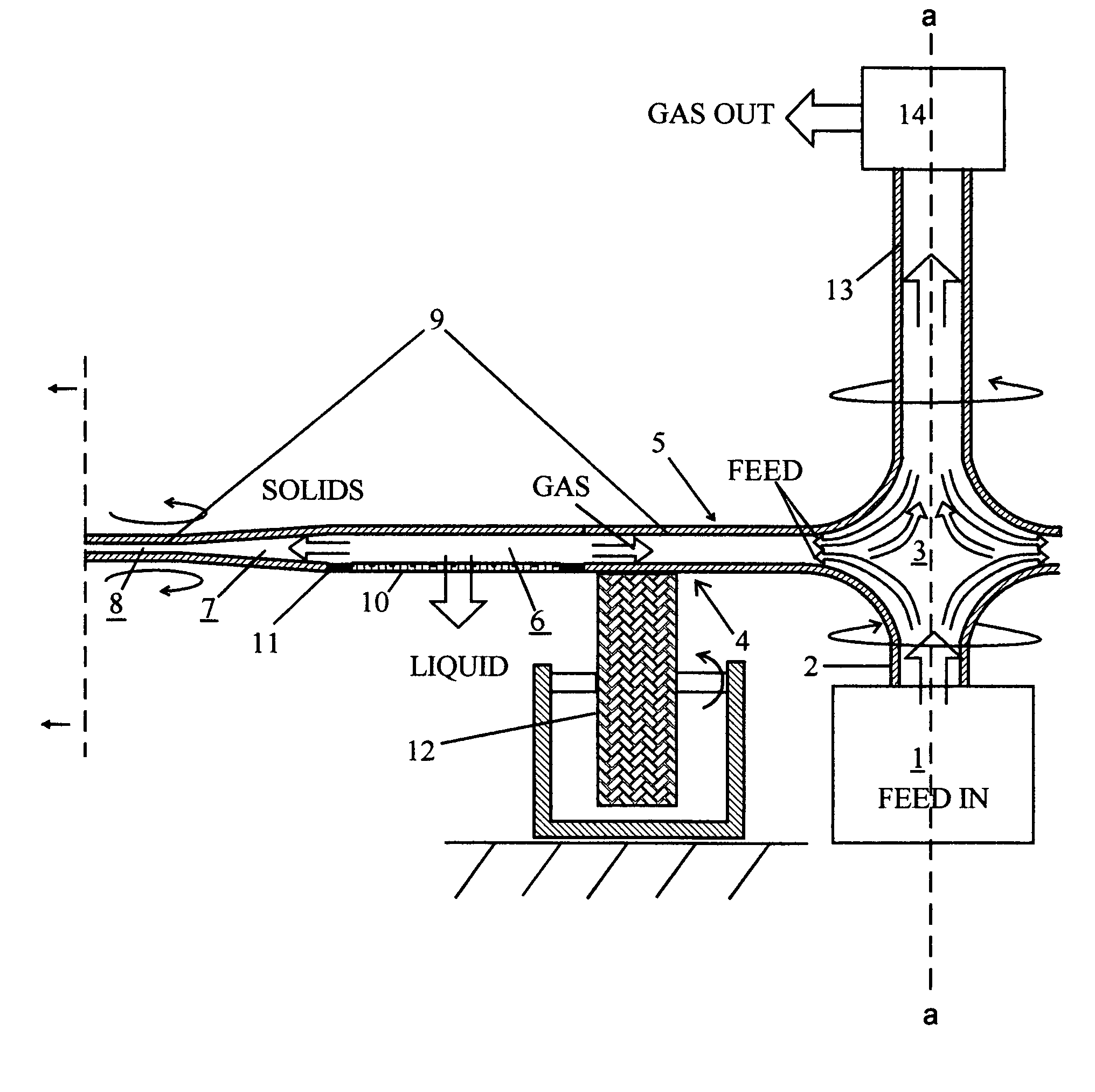 Rotary annular crossflow filter, degasser, and sludge thickener
