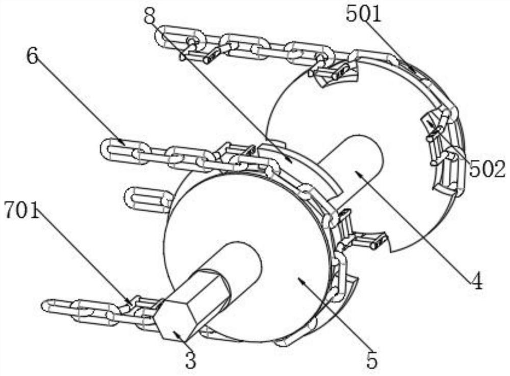 Centralized loop chain management conveying system for metal machining cuttings and conveying method thereof