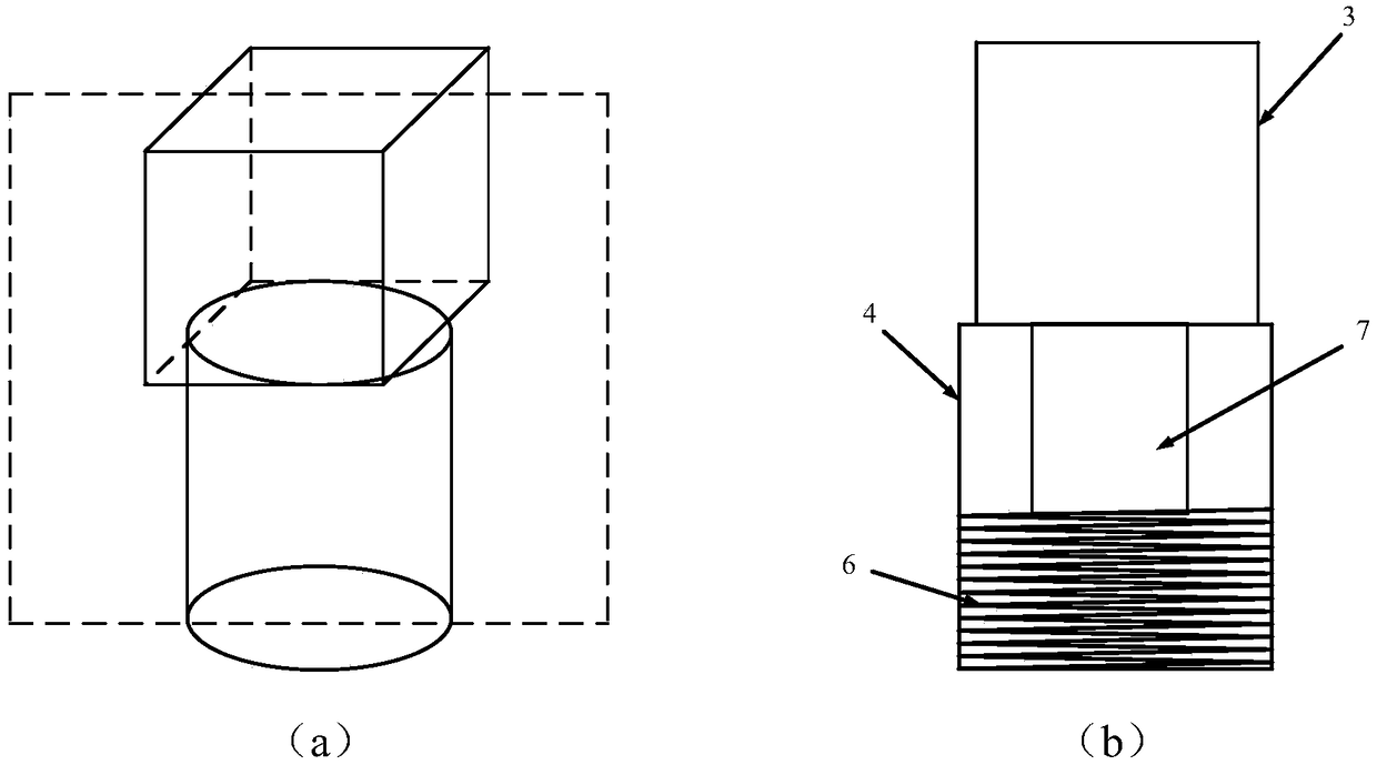 Space debris despinning device and method for changing moment of inertia distribution by adsorption mass block