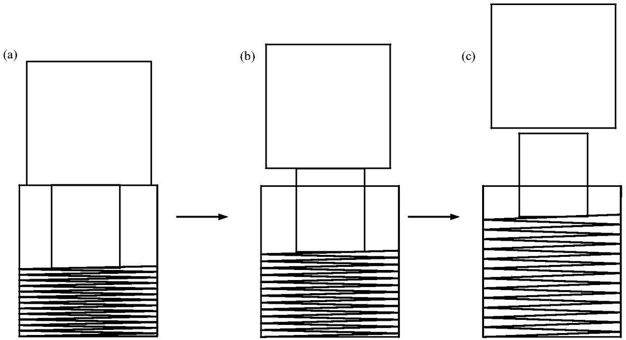 Space debris despinning device and method for changing moment of inertia distribution by adsorption mass block