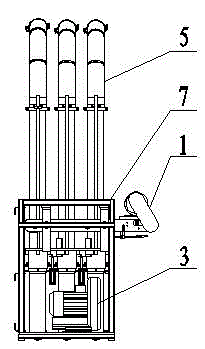 Updraft multistage automatic cup distributing system