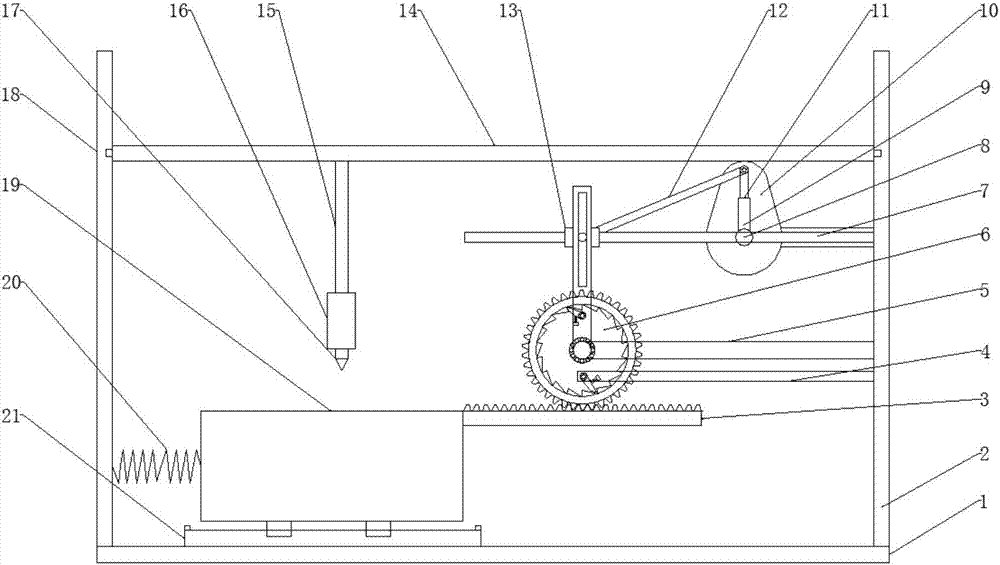 Adjustable efficient equal-distance cutting device of construction timbers