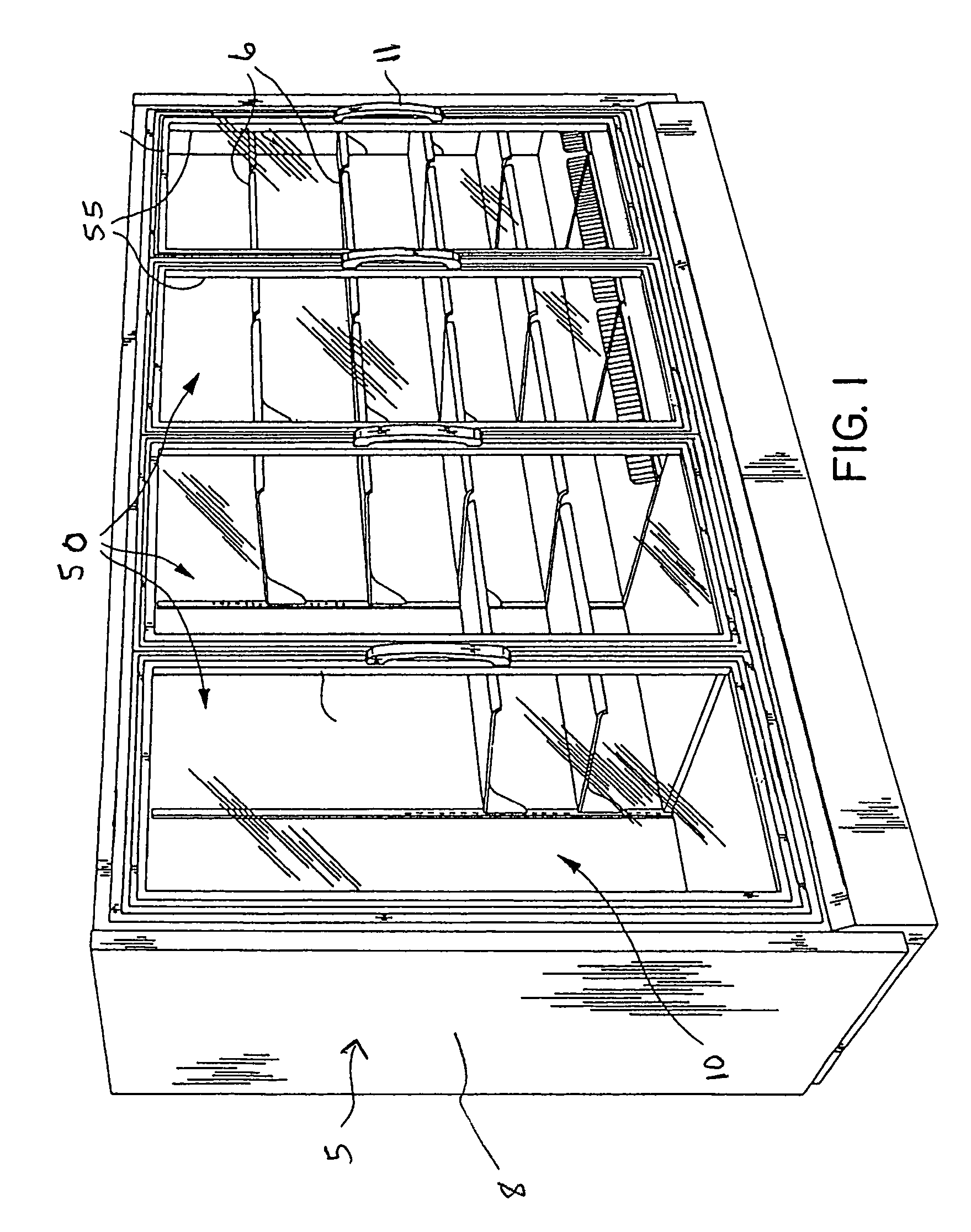 Anti-fog refrigeration door and method of making the same