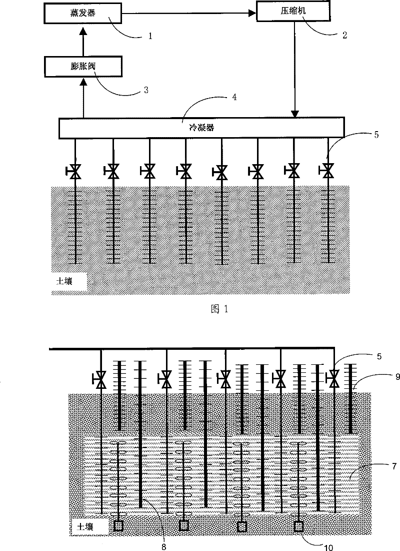 Ground source cold accumulation device and ground source cold accumulation system