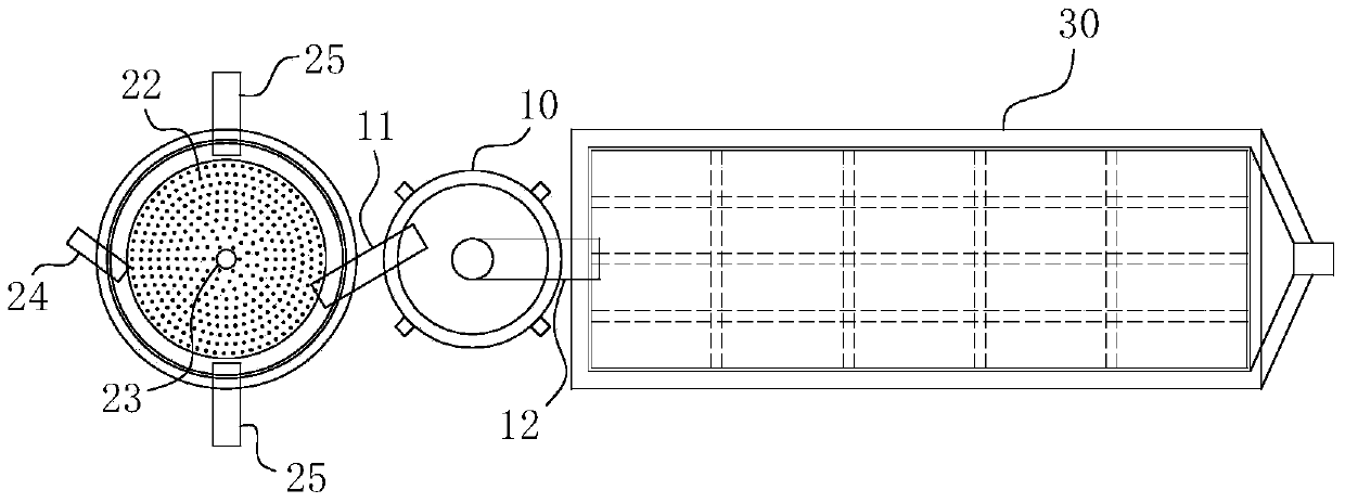 Furnace slag separation assembly and circulating sulfuration bed incinerator using assembly