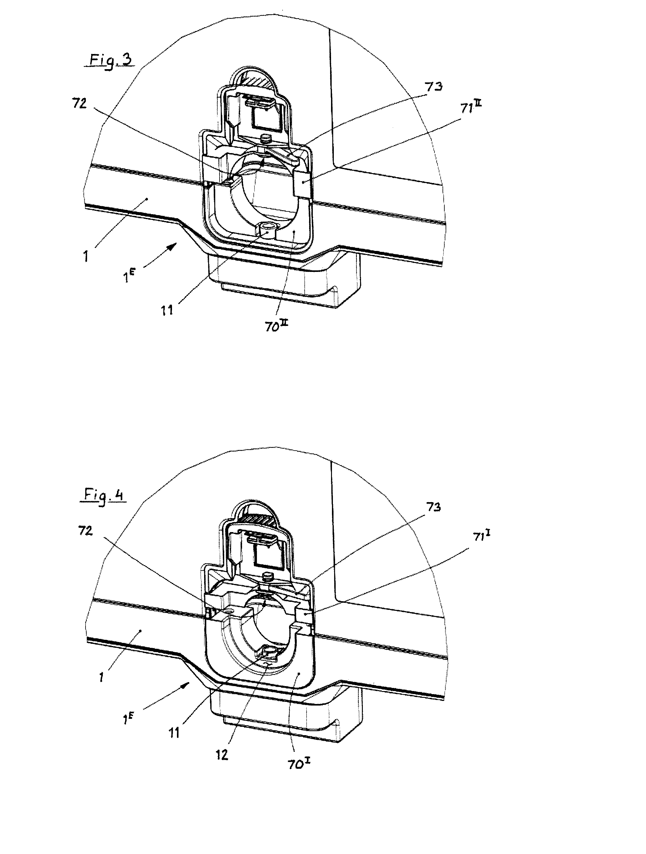 Valve assembly intended for use together with a pallet container and a liner