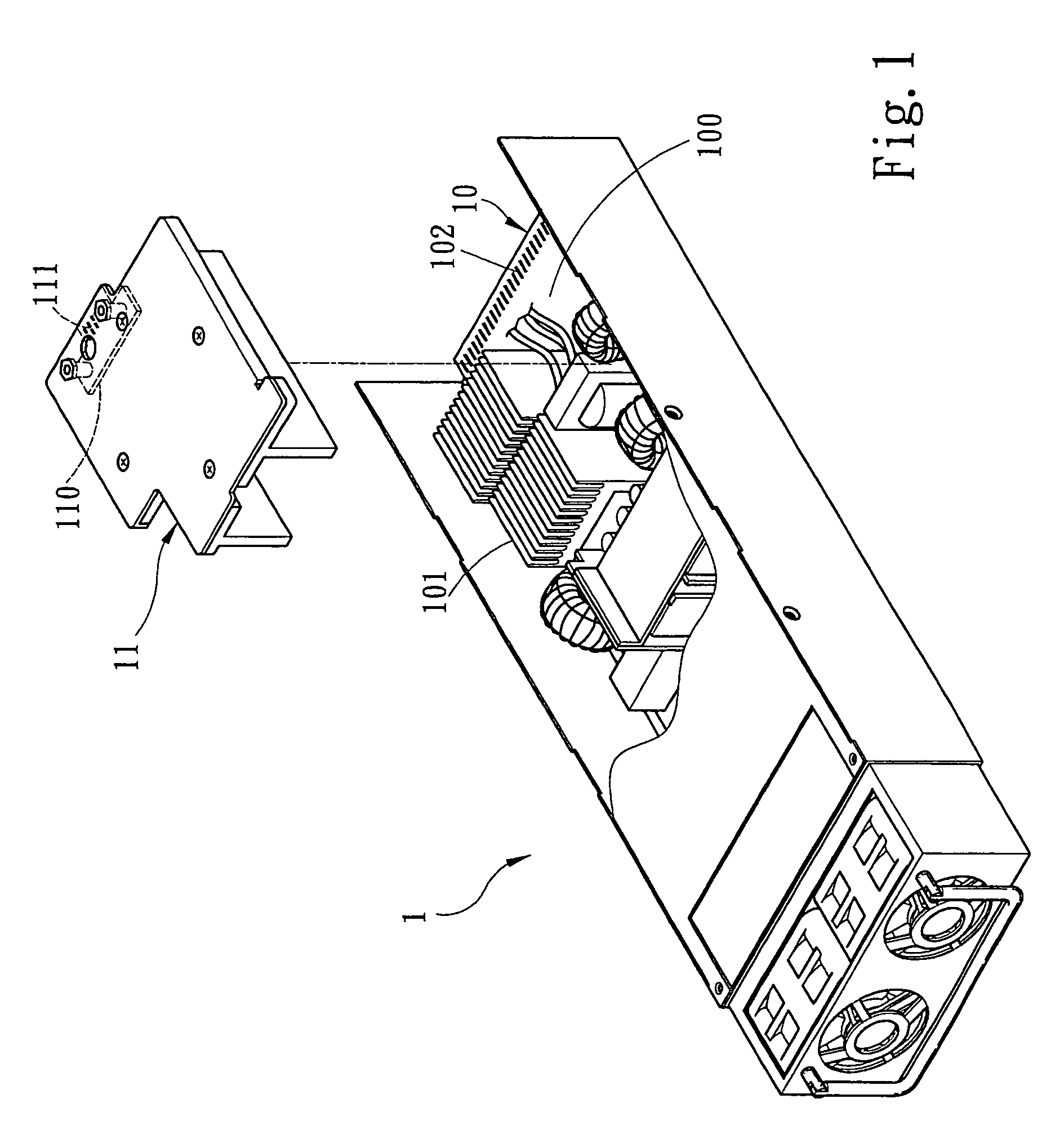 Power supply device, power supply module and retrieval power supply device equipped with AC and DC connection structures
