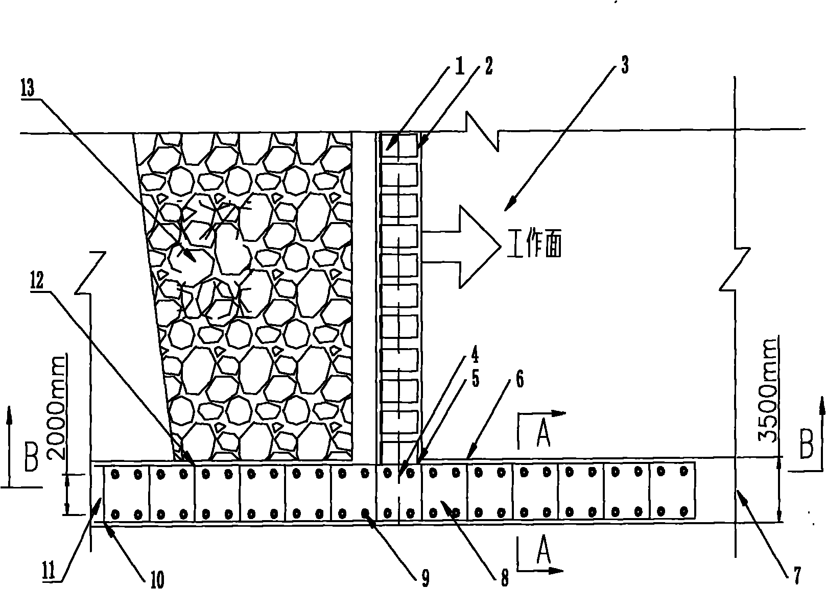 Method for significant reduction of bracket support of gob-side roadway of fully-mechanized mining face