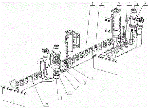 Automatically folding spraying rod