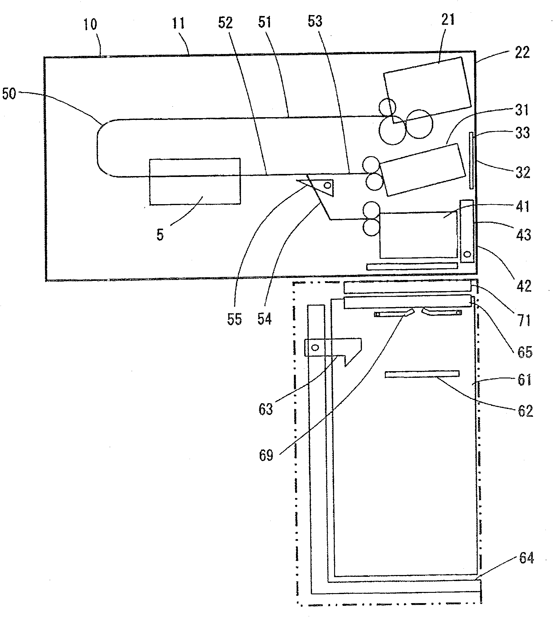 Bank note containing structure