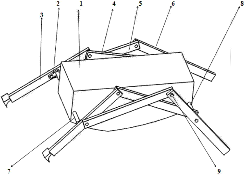A connecting rod imitation leg type walking mechanism and method