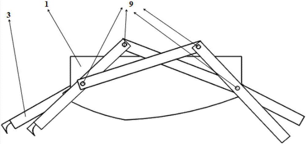 A connecting rod imitation leg type walking mechanism and method