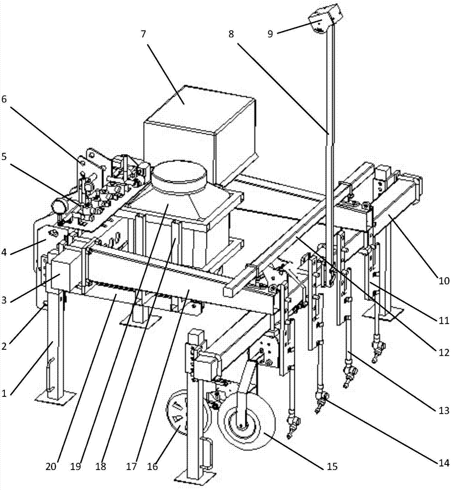 Toward-target spraying machine and method for crops in field