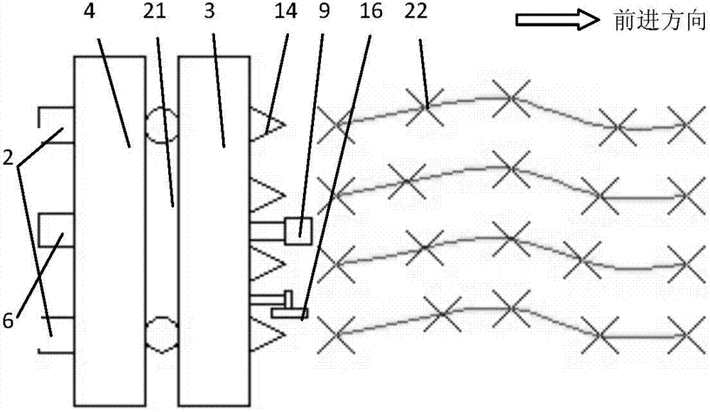 Toward-target spraying machine and method for crops in field