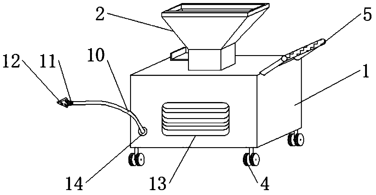 Engineering waste residue material crushing treatment device