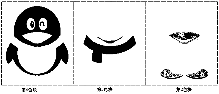 Multi-color grade image connected domain-based segmentation and mark method and device