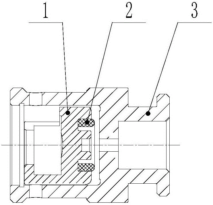 Split sealing structure for piston core of loader booster pump