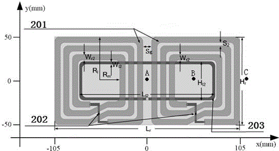 Magnetic field balance distribution type wireless power transmission system based on magnetic resonant coupling
