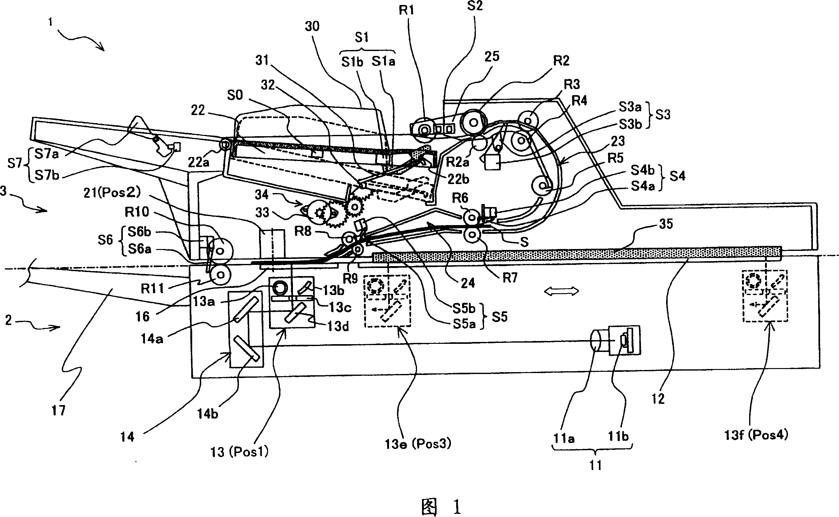 Paper feeding device, image reading device and image forming device
