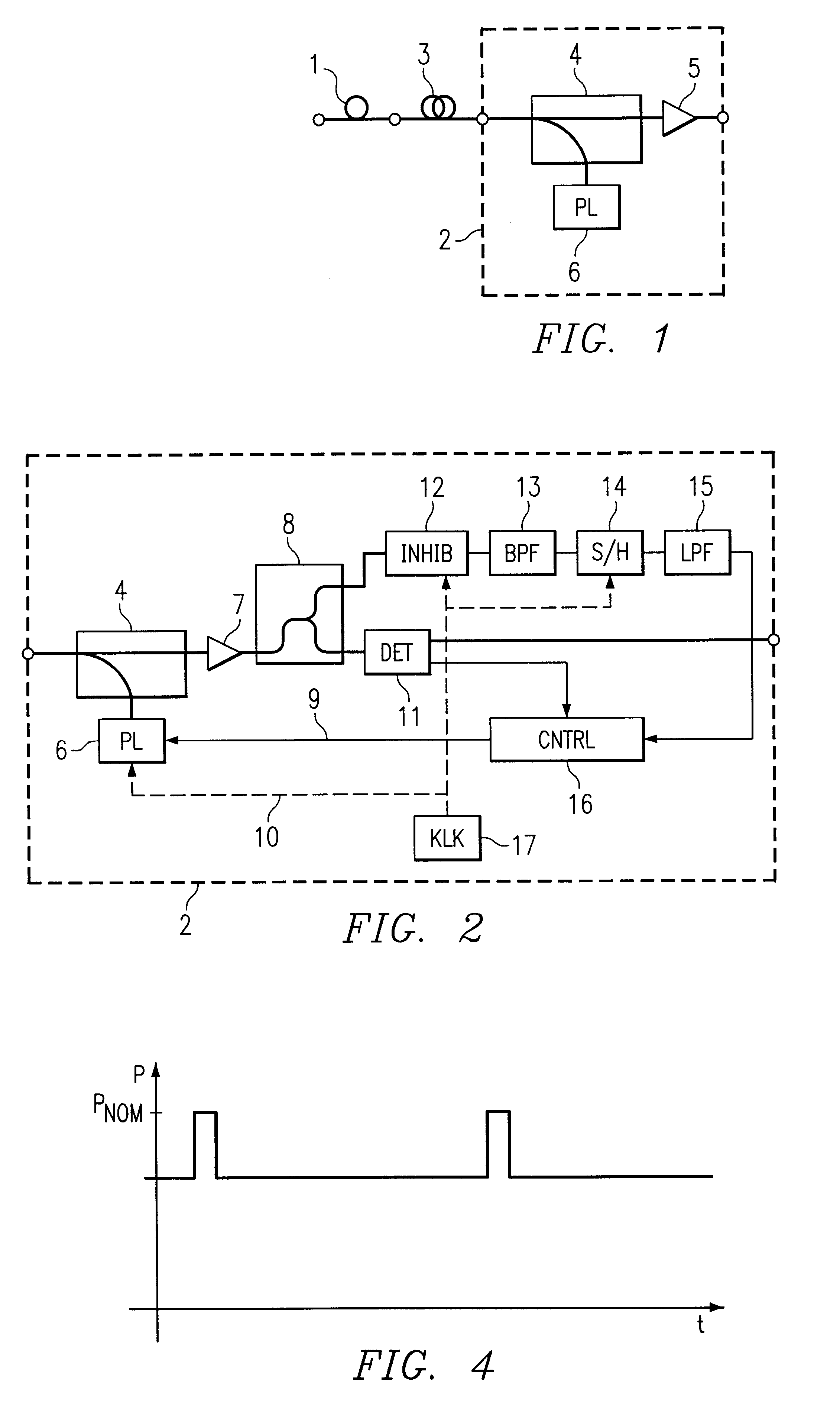 Optical amplifier and a method of preventing emission therefrom of optical power exceeding a prescribed safety limit