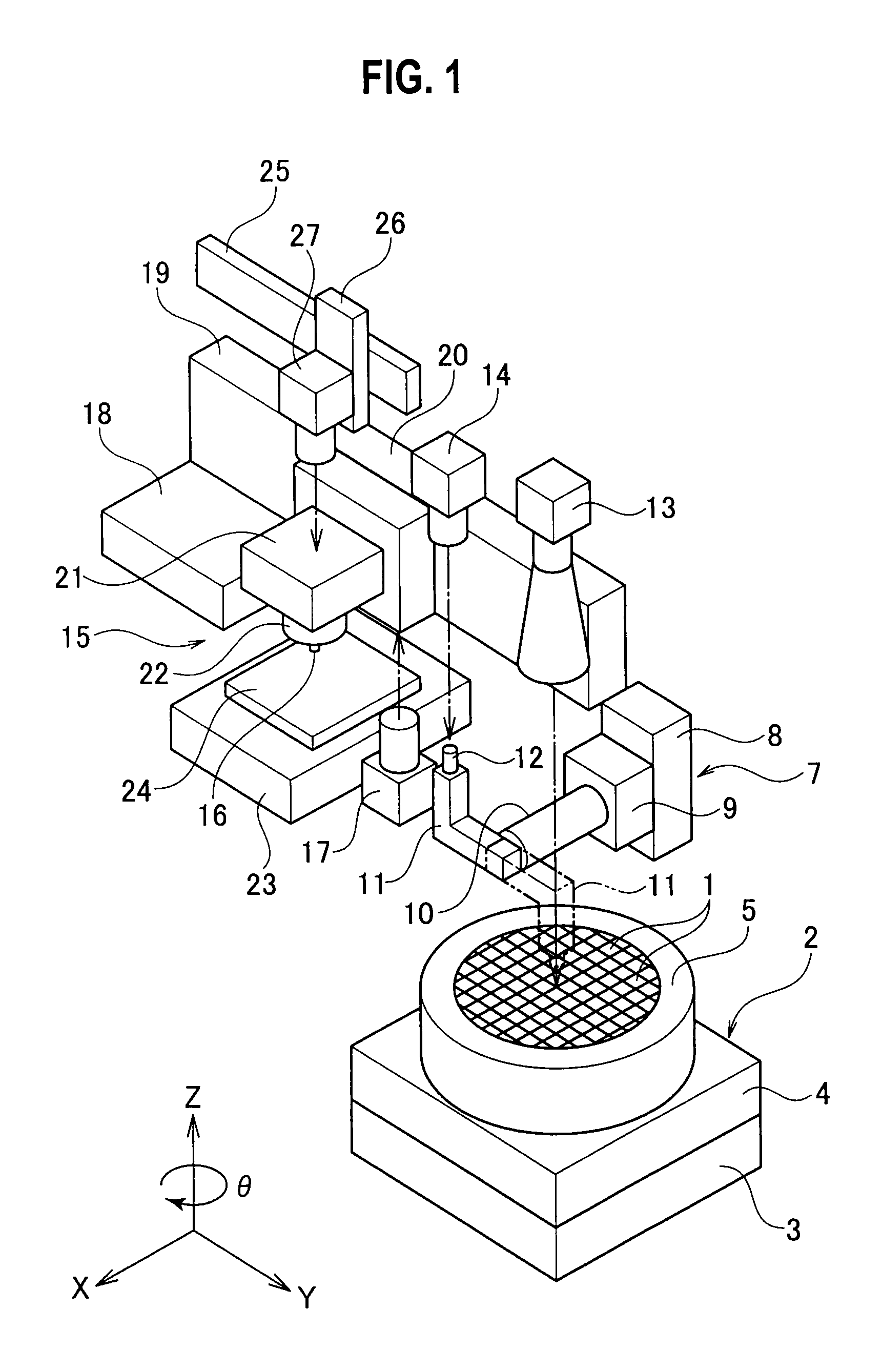 Semiconductor-chip exfoliating device and semiconductor-device manufacturing method