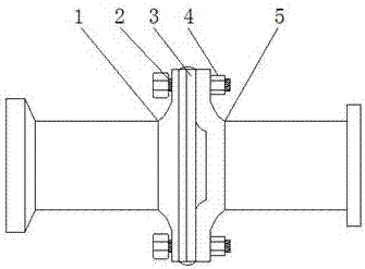 High-vacuum flange sealing assembly