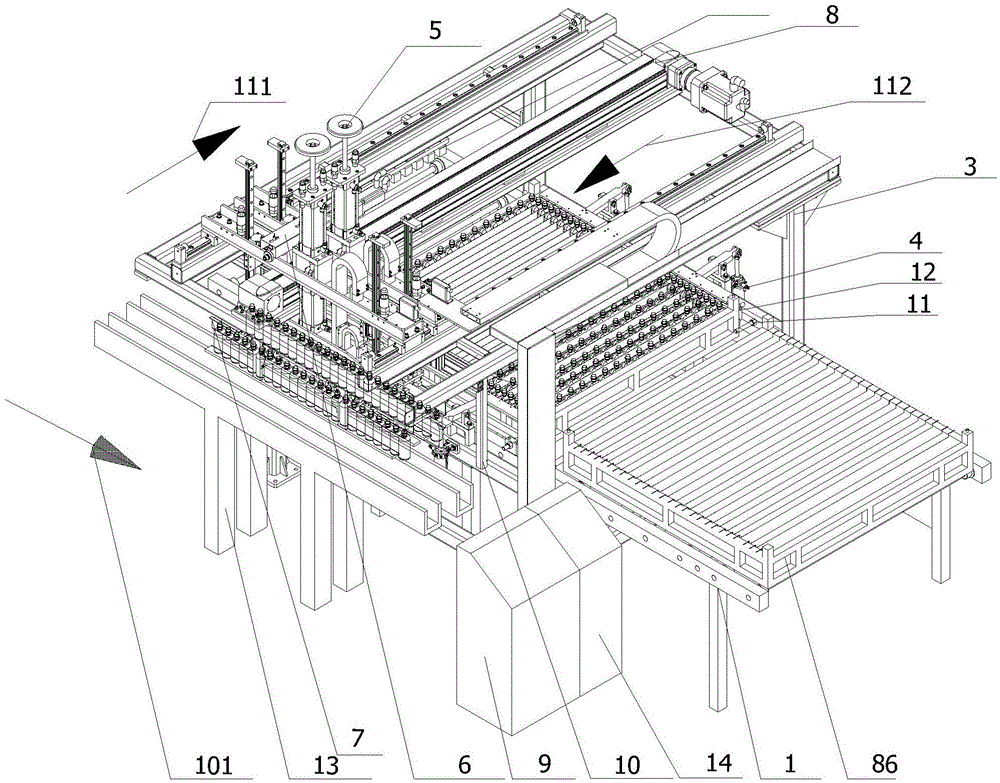 Automatic standing-bag unloading system and method