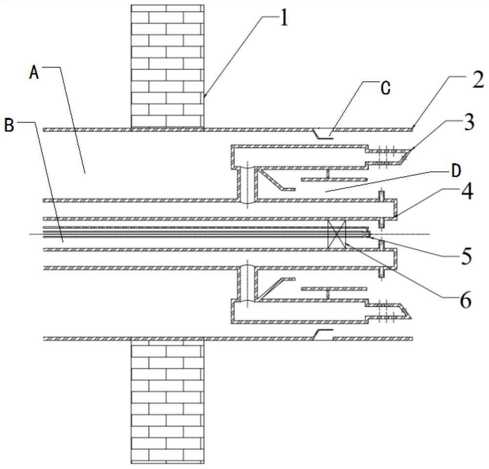 Rotational flow flue gas recirculation gas burner