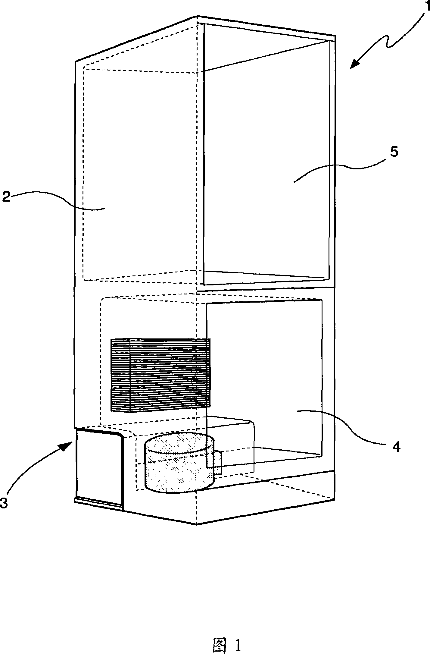 Modular refrigeration unit and process for assembling a modular refrigeration unit to a cabinet of a refrigeration appliance