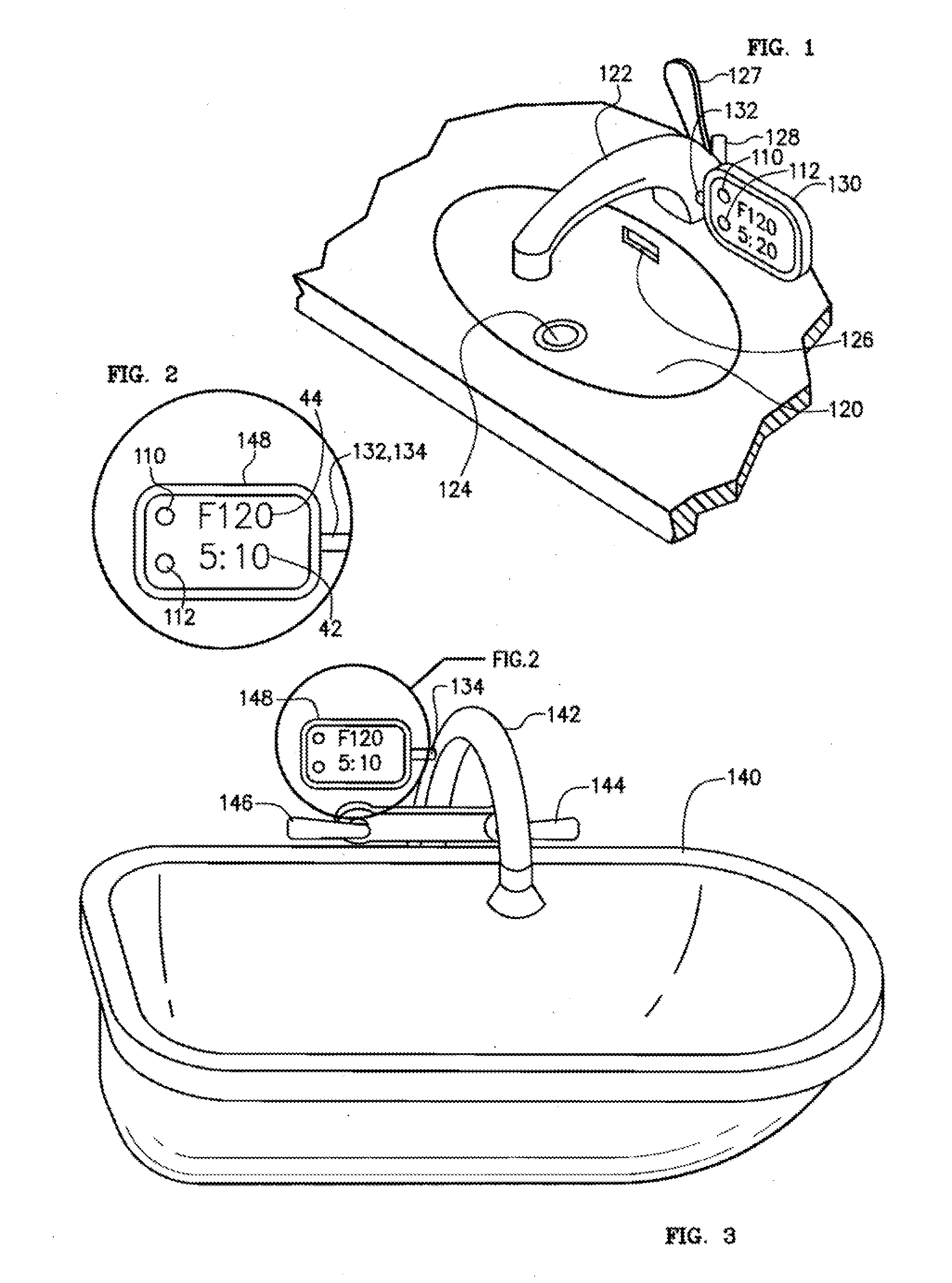 Water Parameter Apparatus for Displaying, Monitoring and/or Controlling Kitchen, Bathroom, Bath or Other Sink Faucets