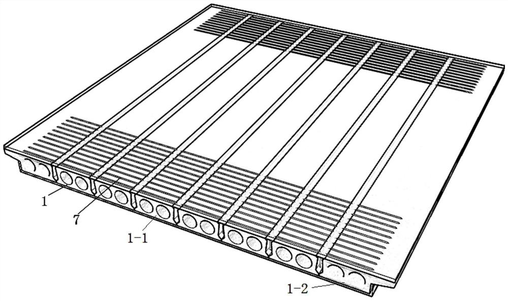 A kind of shear reinforcement method of wide hollow slab oblique section