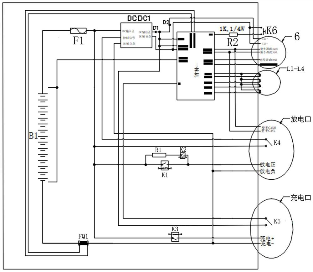 Novel hard switch power battery system for AGV (Automatic Guided Vehicle) and power supply method thereof