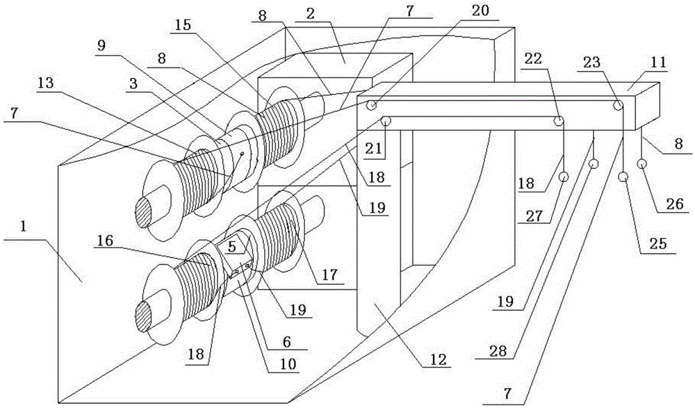 Building with multifunctional reel-off device