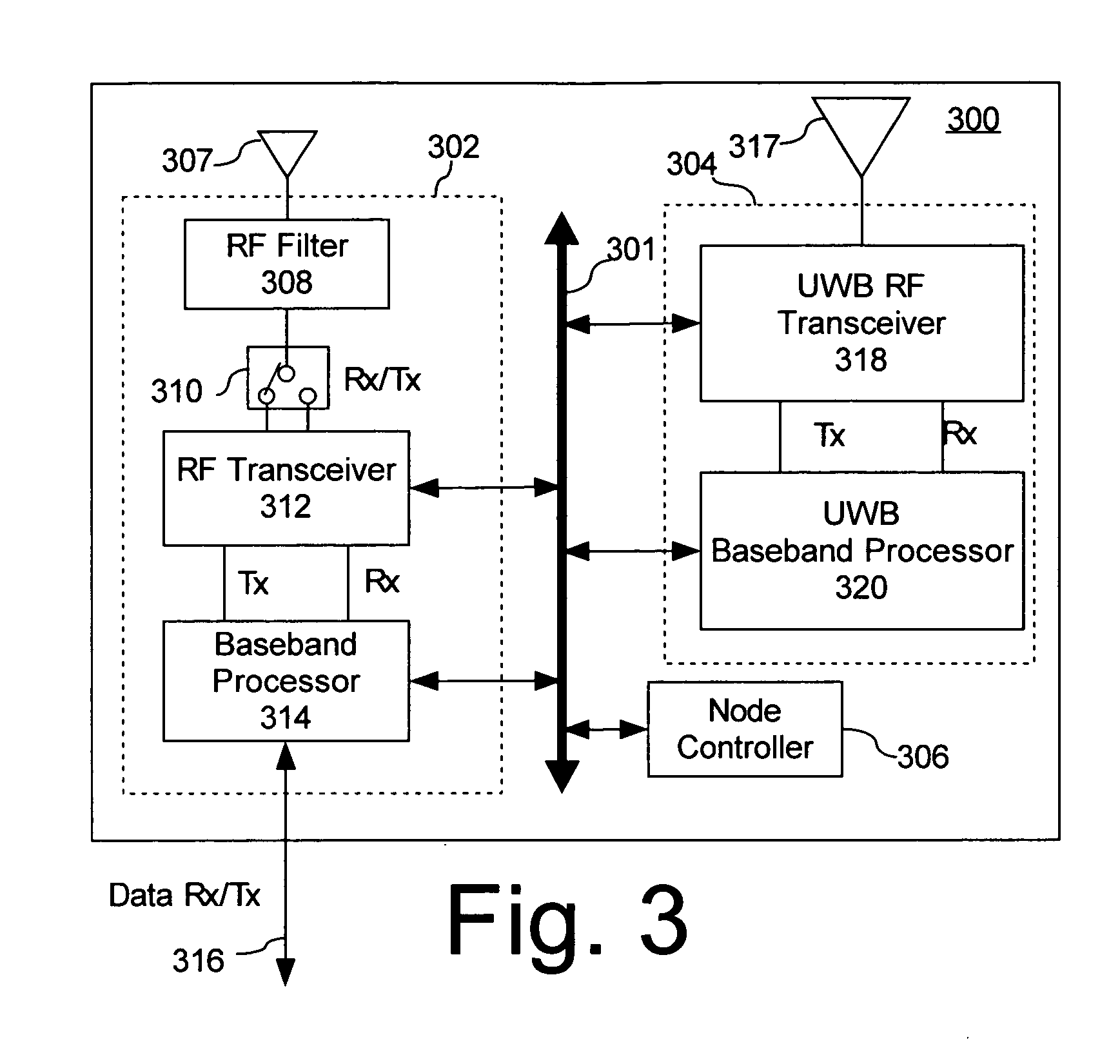 Hybrid RF network with high precision ranging