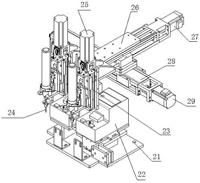 Multi-station and multi-direction full-automatic screw machine capable of overturning and positioning workpiece