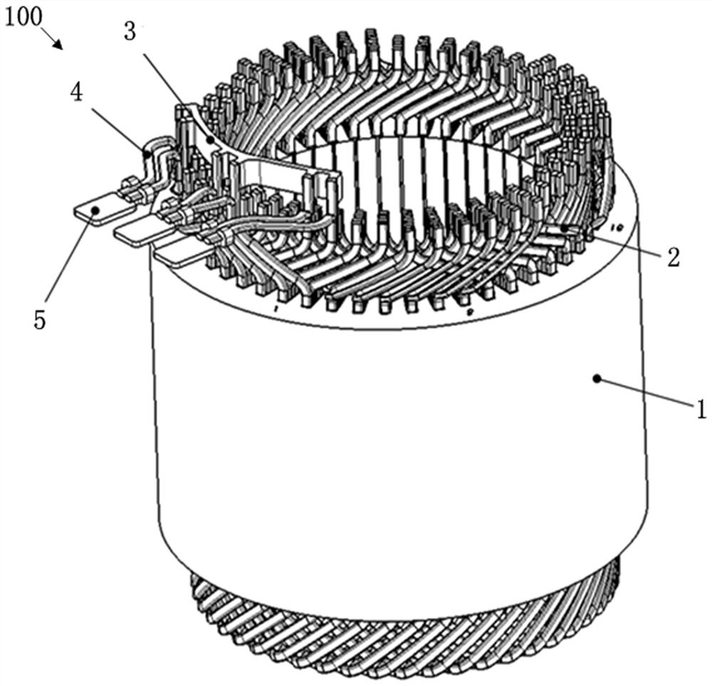Motor stator, manufacturing method of motor stator and hairpin motor