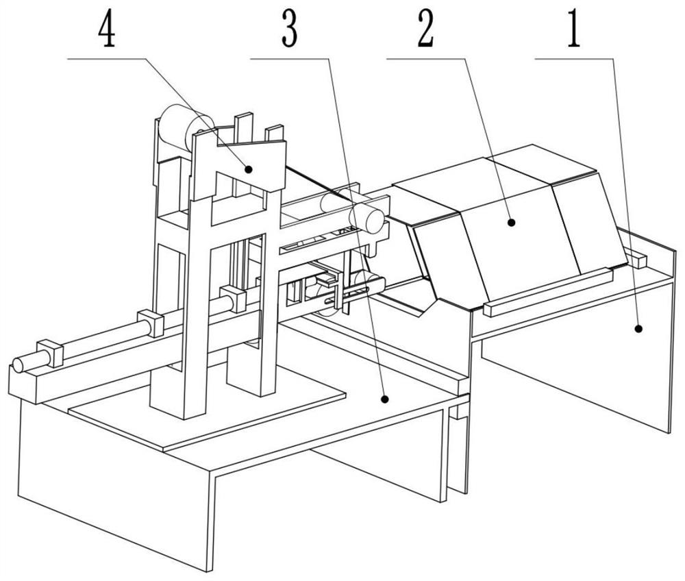 Cantilever type automatic tape sticking device