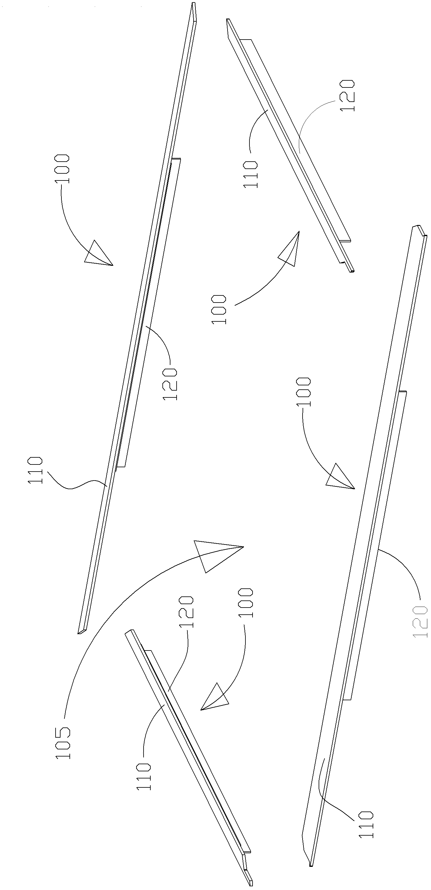 Flat panel display, front frame structure and manufacturing method thereof