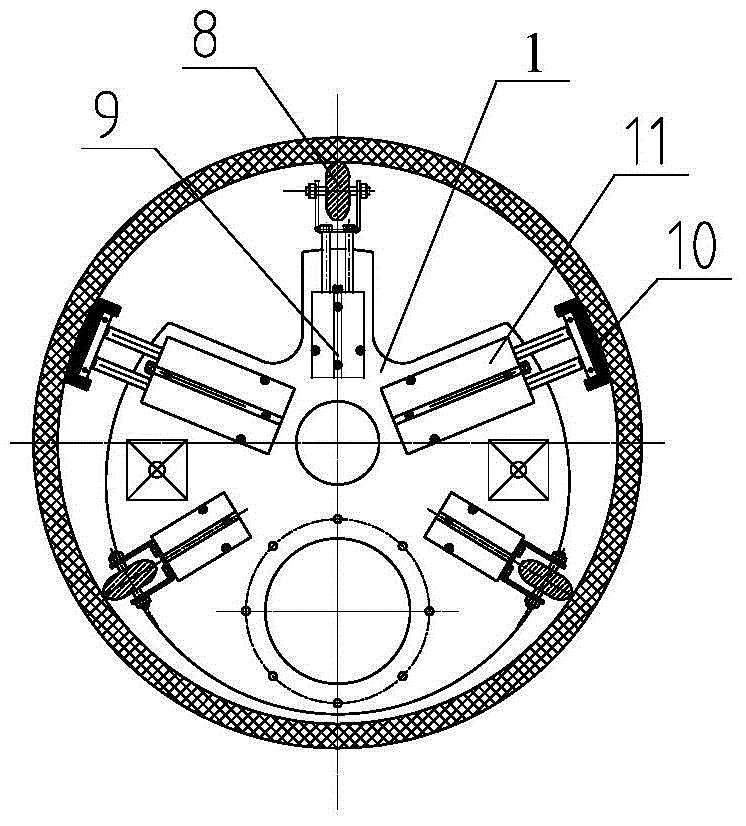 A dredging device for underground drainage pipelines and its step-moving method