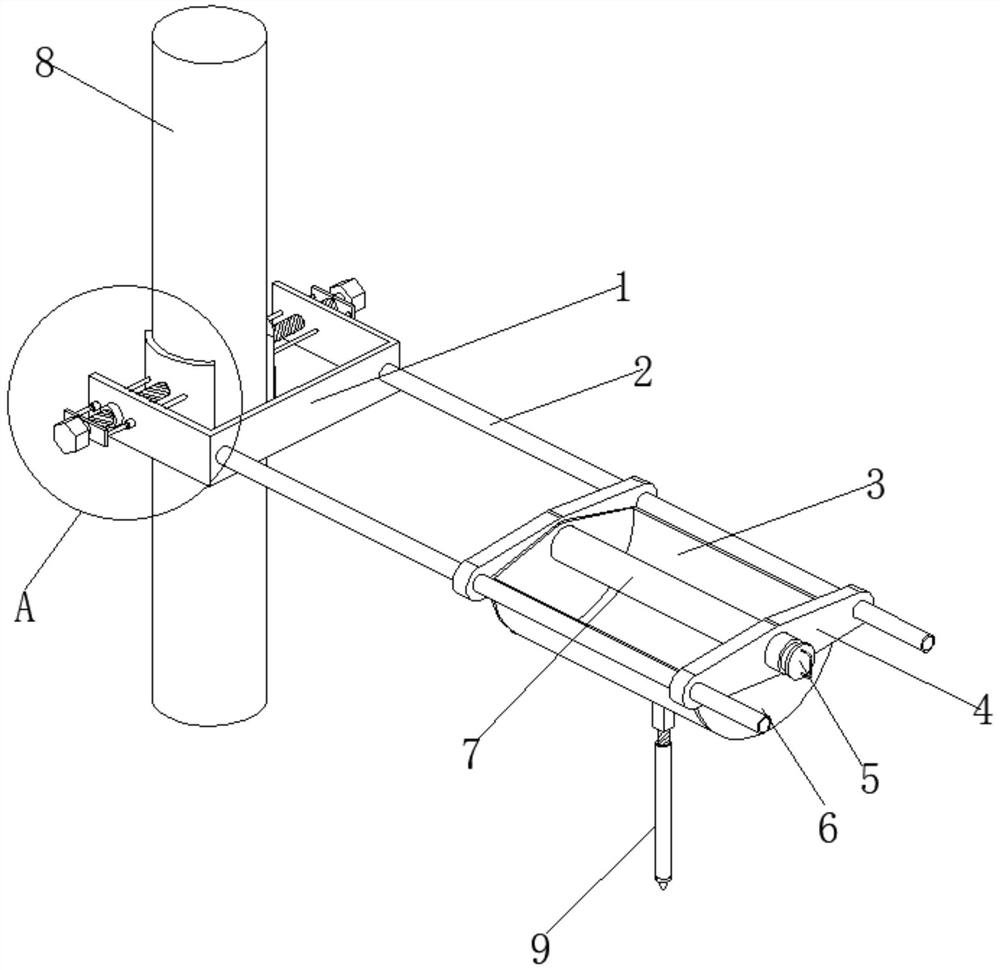 Outdoor suspended solar barbecue device and using method thereof