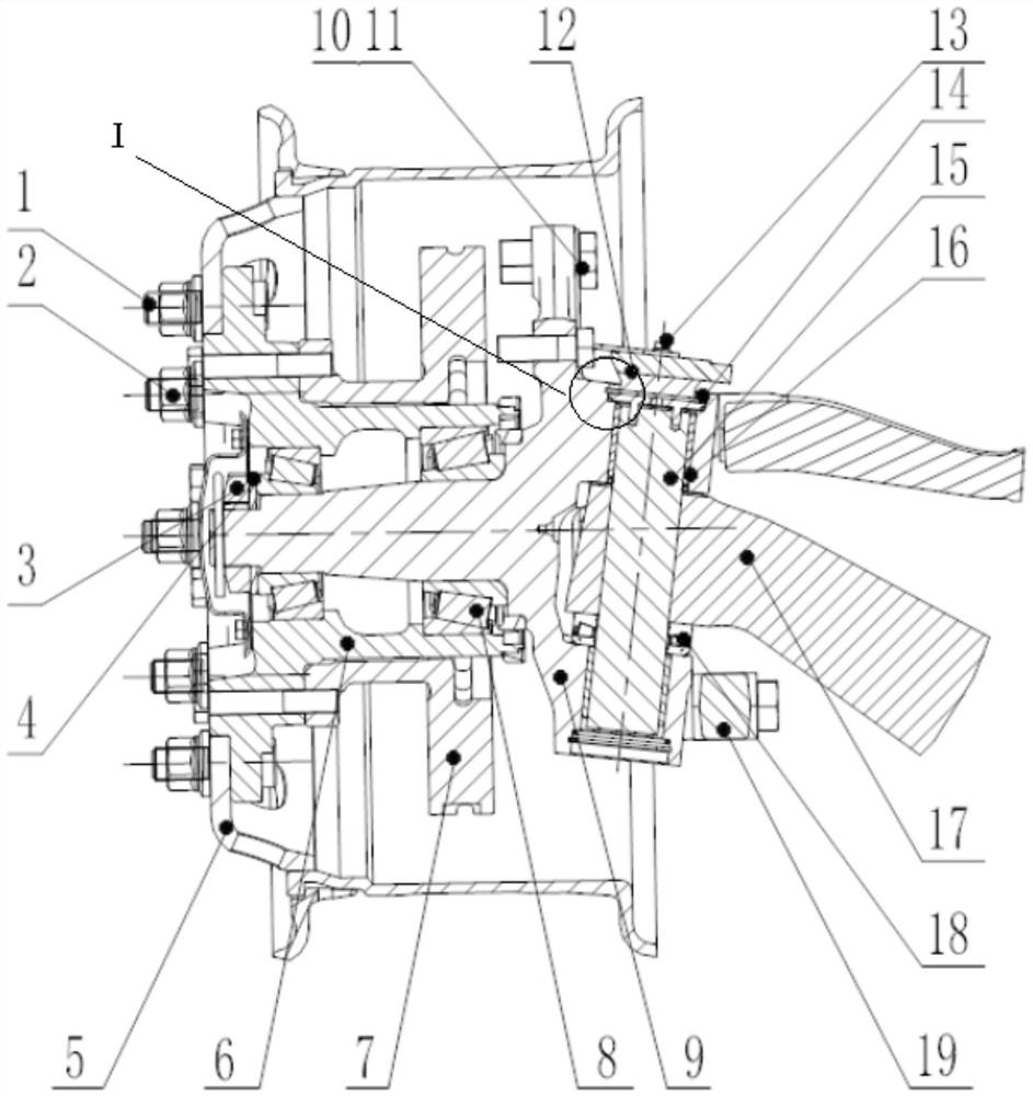 Front axle assembly with steering angle measuring mechanism