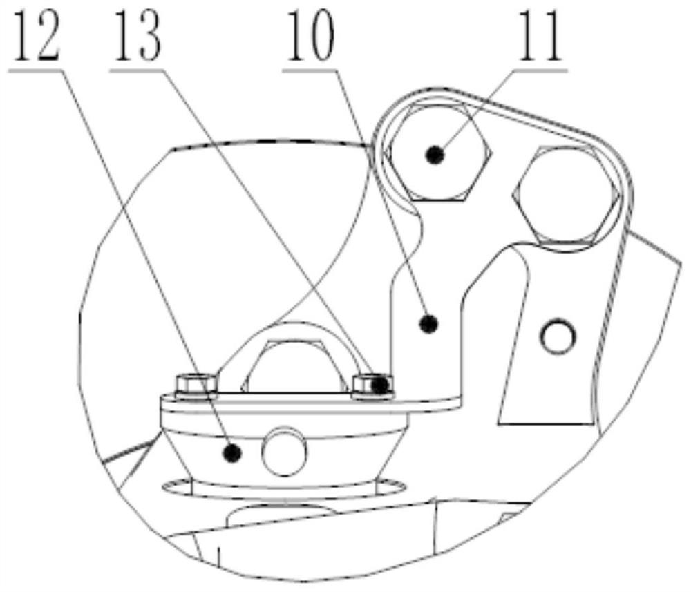 Front axle assembly with steering angle measuring mechanism