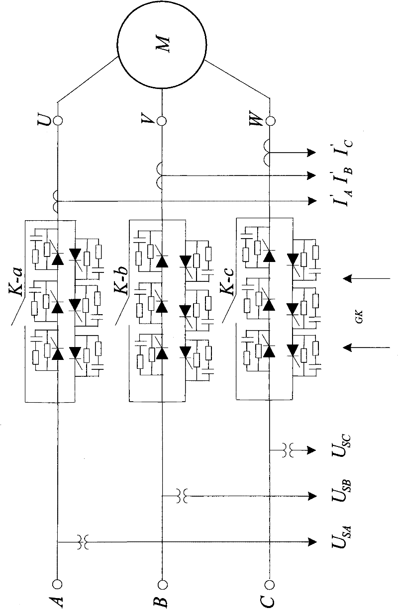 Energy-saving soft-start device for high-voltage asynchronous motor