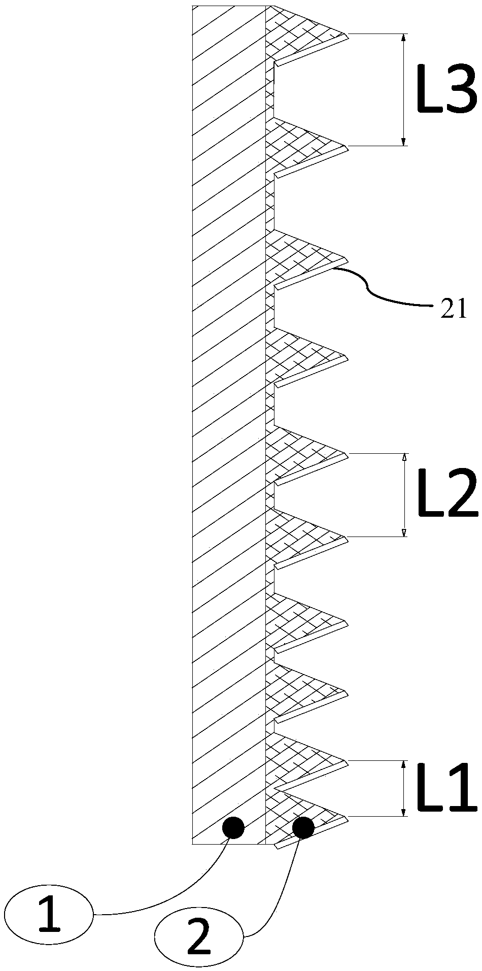 Variable-spacing anti-light curtain and preparation method thereof