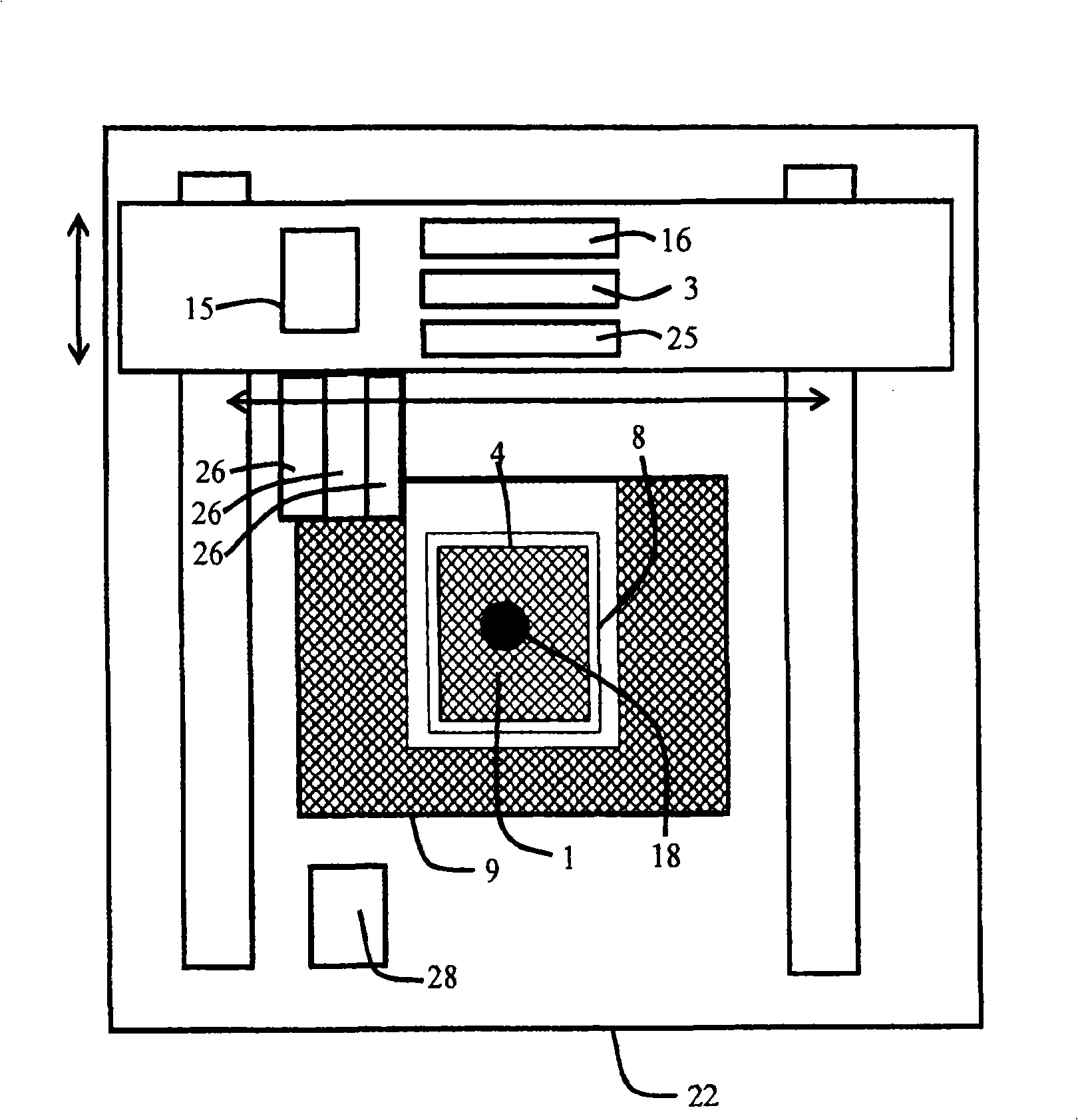 An apparatus for building a three-dimensional article and a method for building a three-dimensional article